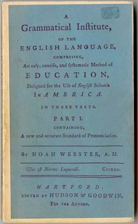 Noah Webster grammar title page